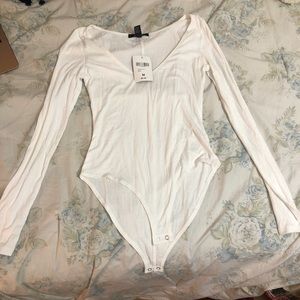 Long Sleeve White Body Suit